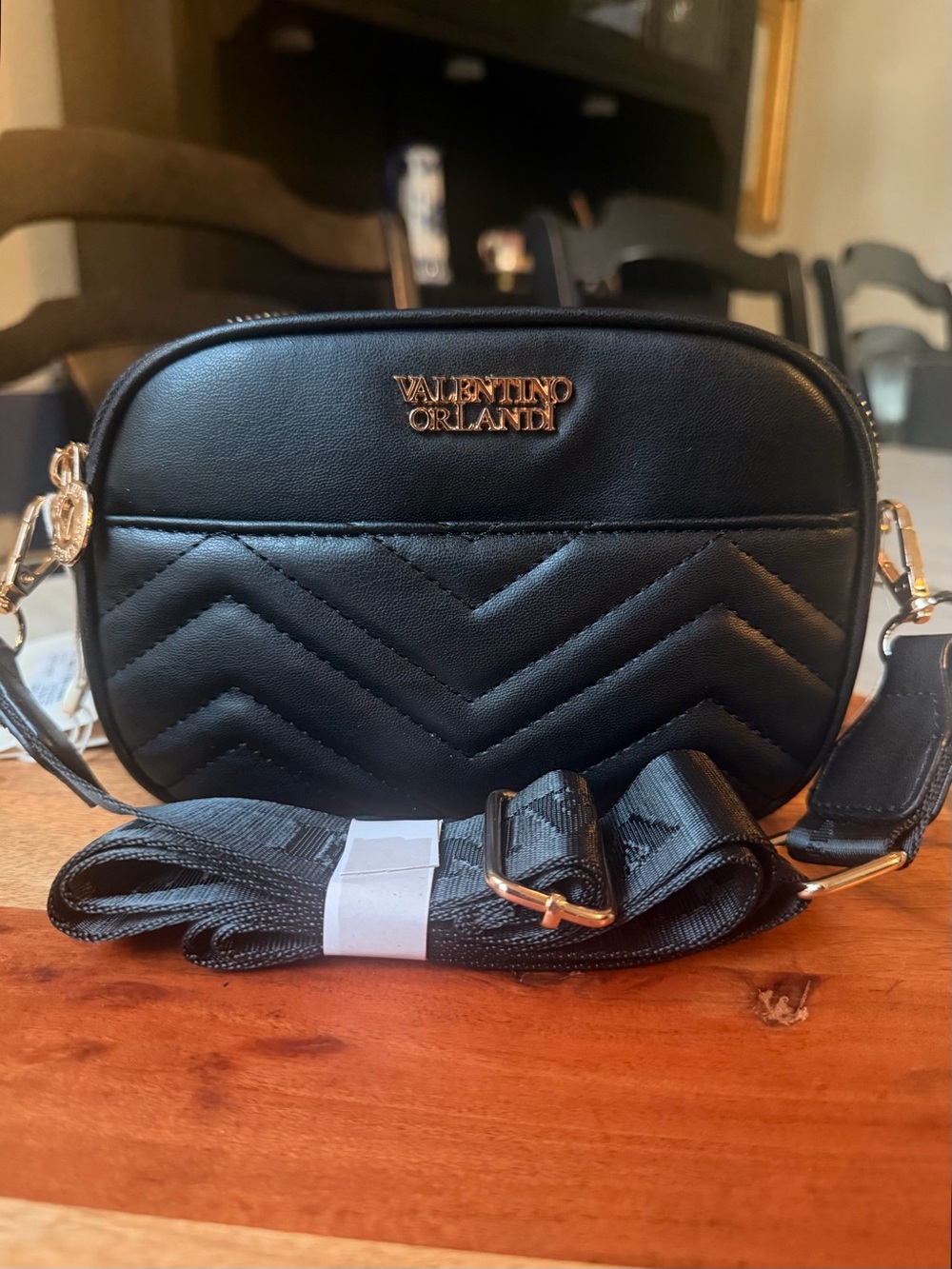 VALENTINO | NEW Orlandi Leather Quilted Black Crossbody Bag V2022